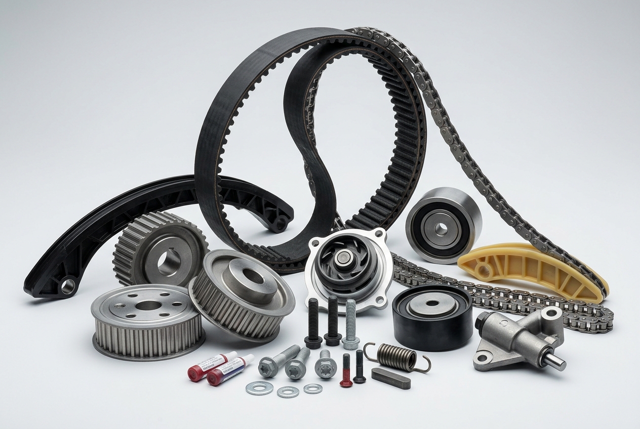 Ремни и цепи ГРМ: ремень, цепь, натяжители, ролики, помпа